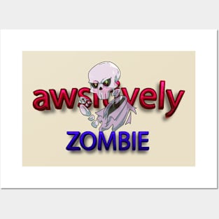 awsitively zombie Skull for Women and men Skeleton Funny Gothic Graphic    Novelty Horror Posters and Art